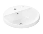 Umywalki - Hansgrohe Xuniva S Umywalka wpuszczana w blat 45 cm biały połysk 60159450 - miniaturka - grafika 1