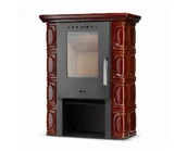 Piece wolnostojące - FLAMA Piec kominek kaflowy koza ELDUR brown ECO Design 2022 - miniaturka - grafika 1