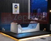 Wanny z hydromasażem - Zepehof Wanna z hydromasażem BC-607 Weiß prostokątna 174cmx88cmx61cm Wodospad LED x 2+Ambiente z podgrzewaczem+pilot - miniaturka - grafika 1