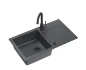 Zlewozmywaki z baterią - Quadron ZCM7744CZ_3623500BLM Clear Max + bateria (czarny) - miniaturka - grafika 1