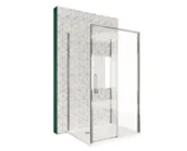 Kabiny prysznicowe - Kabina prysznicowa trójścienna prostokątna drzwi rozsuwane 100x90 Rapid Slide Rea 10 - miniaturka - grafika 1