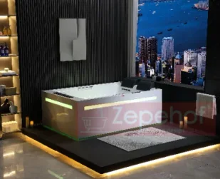 Zepehof Wanna z hydromasażem EB-D873 PRAWA prostokątna 185cmx120cmx65cm 2 DYSZE OBROTOWE, MASAŻ KARKU, WODOSPADY, PILOT - Wanny z hydromasażem - miniaturka - grafika 5