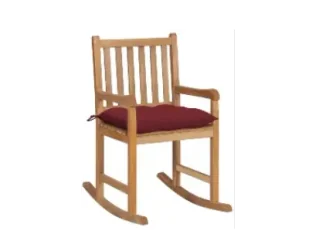 Drewniany ogrodowy fotel bujany z bordową poduszką K3-L62 - Fotele i krzesła ogrodowe Drewniany ogrodowy fotel bujany z bordową poduszką K3-L62 - Fotele i krzesła ogrodowe - miniaturka - grafika 1