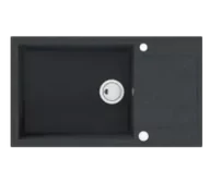 Zlewozmywaki - Zlewozmywak granitowy Kernau KGS N 6586 1B1D Graphite - miniaturka - grafika 1