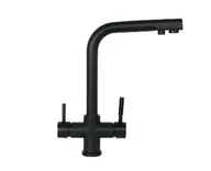 Baterie kuchenne - STELLMAN MADIO czterodrożna bateria kuchenna + dozownik CZARNA - miniaturka - grafika 1