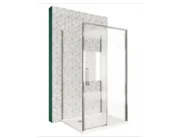 Kabiny prysznicowe - Kabina prysznicowa trójścienna kwadratowa drzwi rozsuwane 100x100 Rapid Slide Rea 10 - miniaturka - grafika 1
