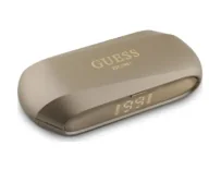 Słuchawki - Guess Elongated Metalic Printed Logo TWS złote - miniaturka - grafika 1