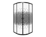 Kabiny prysznicowe - Kabina prysznicowa Kerra Pixel czarna 80 półokrągła - miniaturka - grafika 1
