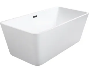 Besco Wanna wolnostojąca Evita 160x80 cm + maskownice syfonu w kolorze czarnym - Wanny - miniaturka - grafika 9