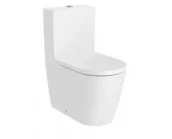 Kompakty WC - Roca Inspira Toaleta WC kompaktowa 64,5x37,5 cm Rimless bez kołnierza biały mat A342526620 - miniaturka - grafika 1