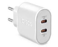 Ładowarki do telefonów - Ładowarka SBS Travel Charger 2xUSB-C PD 20W - miniaturka - grafika 1