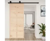 Drzwi wewnętrzne - vidaXL Drzwi przesuwne, 90x1,8x214 cm, lite drewno sosnowe - miniaturka - grafika 1