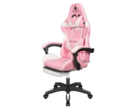 Fotele gamingowe - Kruger&Matz Fotel gamingowy GX-150 różowo-biały KM0790-P - miniaturka - grafika 1