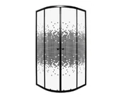 Kabiny prysznicowe - Kabina prysznicowa Kerra Pixel czarna 90 półokrągła - miniaturka - grafika 1