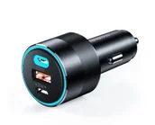 Ładowarki samochodowe - Choetech szybka ładowarka samochodowa 130W 2xUSB-C + USB-A czarny TC0011 - miniaturka - grafika 1