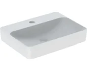 Umywalki - Geberit Variform Umywalka nablatowa 60x45 cm bez przelewu z otworem na baterię biała 500.781.01.2 - miniaturka - grafika 1