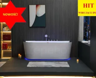 Zepehof Wanna z hydromasażem EBX-802 B prostokątna 170cmx80cmx61cm DYSZE OBROTOWE, PILOT - Wanny z hydromasażem Zepehof Wanna z hydromasażem EBX-802 B prostokątna 170cmx80cmx61cm DYSZE OBROTOWE, PILOT - Wanny z hydromasażem - miniaturka - grafika 1