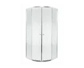 Kabiny prysznicowe - Kabina prysznicowa Kerra Pixel biała 90 półokrągła - miniaturka - grafika 1