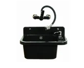 Zlewy i komory gospodarcze - STELLMAN Komora gospodarcza VIGO czarna z baterią ścienną FLEXI czarna VIGOFLEXISC - miniaturka - grafika 1