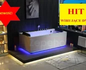 Wanny z hydromasażem - Zepehof Wanna z hydromasażem EB-185 prostokątna 170cmx85cmx58cm DYSZE OBROTOWE, MASAŻ KARKU, WODOSPADY, PILOT - miniaturka - grafika 1