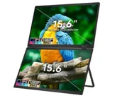 Monitory - Extralink T01 2x15,6" Full HD IPS Przenośny - miniaturka - grafika 1