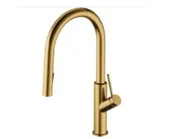 Baterie kuchenne - Omnires Bend bateria kuchenna stojąca złoty szczotkowany BE6455GLB - miniaturka - grafika 1