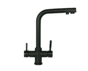 Baterie kuchenne - STELLMAN MADIO czterodrożna bateria kuchenna + dozownik CZARNA - miniaturka - grafika 1