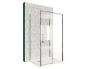 Kabiny prysznicowe - Kabina prysznicowa trójścienna prostokątna drzwi rozsuwane 100x80 Rapid Slide Rea 10 - miniaturka - grafika 1