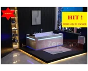 Wanny z hydromasażem - Wanna z hydromasażem EBX-D871 prostokątna 180cmx100cmx65cm DYSZE OBROTOWE, MASAŻ KARKU, WODOSPADY, PILOT - miniaturka - grafika 1