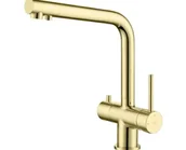 Baterie kuchenne - BLUE WATER CRYSTAL kolor ZŁOTY BATERIA 4-DROŻNA  Z PODŁĄCZENIEM DO WODY FILTROWANEJ ZŁOTA - miniaturka - grafika 1