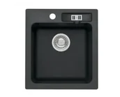 Zlewozmywaki z baterią - Axis Zlewozmywak Granitowy Malibu 20 czarny (10) z Baterią Lupo - miniaturka - grafika 1