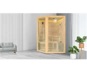 Sauny - Sauna fińska sucha z piecem 1600x1600mm, MOC 6,0 kW, LED, bluetooth, radio model SN-011 - miniaturka - grafika 1