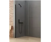 Kabiny prysznicowe - NEW TRENDY K-0770 Kabina prysznicowa NEW SOLEO BLACK walk-in 100x195 szkło czyste 6mm Active Shield - miniaturka - grafika 1