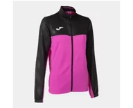 Pozostały sprzęt i akcesoria do ćwiczeń - Bluza do tenisa damska Joma MONTREAL FULL ZIP SWEATSHIRT fluor pink black - miniaturka - grafika 1