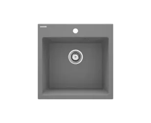 Deante Evora zlewozmywak granitowy 50x50 cm szary metalik ZQJS103 - Zlewozmywaki - miniaturka - grafika 2