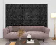 Panele ścienne i boazeria - vidaXL Panele ścienne 3D, 48 szt., 50x50 cm, diamentowa czerń, 12 m² 150916 - miniaturka - grafika 1