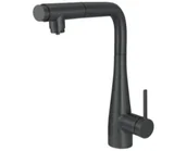 Baterie kuchenne - Deante Eridan Bateria kuchenna wysoka z wyciąganą wylewką nero BREN75M - miniaturka - grafika 1