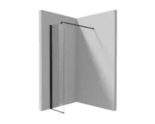 Ścianki i drzwi prysznicowe - Deante Kerria Plus Ścianka prysznicowa walk-in 200x30 cm nero KTSN83P - miniaturka - grafika 1