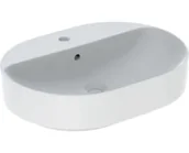 Umywalki - Geberit Variform Umywalka nablatowa 60x45 cm z przelewem z otworem na baterię biała 500.777.01.2 - miniaturka - grafika 1