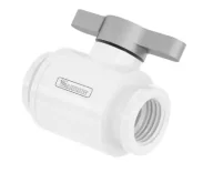 Chłodzenie wodne - Barrow Zawór kulowy (10mm) Zawór kulowy G1/4 cala biało - srebrny - miniaturka - grafika 1