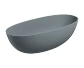 Wanny - Omnires Shell M+ Wanna wolnostojąca 175x78 cm ash grey + syfon z korkiem klik-klak SHELL175WWAG - miniaturka - grafika 1