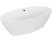 Wanny - Mexen Bilbao wanna wolnostojąca 180 x 90 cm, biała, przelew czarny - 51311809000-70 - miniaturka - grafika 1