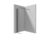 Ścianki i drzwi prysznicowe - Deante Kerria Plus Ścianka prysznicowa walk-in 200x40 cm nero KTSN84P - miniaturka - grafika 1