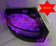 Wanny z hydromasażem - Wanna z hydromasażem CN-3131 LED ZEWNĘTRZNY narożna 150cmx150cmx59cm z podgrzewaczem - miniaturka - grafika 1