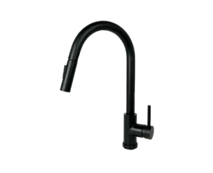 STELLMAN AFINO Bateria kuchenna z wyciąganą wylewką + dozownik CZARNA - Baterie kuchenne STELLMAN AFINO Bateria kuchenna z wyciąganą wylewką + dozownik CZARNA - Baterie kuchenne - miniaturka - grafika 1