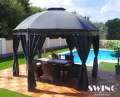 Pawilony ogrodowe - Swing&Harmonie Luksusowy Pawilon LED - Lavo  350cm - antracyt 5010033 - miniaturka - grafika 1