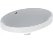 Umywalki - Geberit Variform Umywalka wpuszczana w blat 55x40 cm z przelewem bez otworu na baterię biała 500.716.01.2 - miniaturka - grafika 1