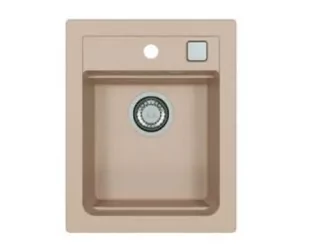 Alveus Atrox 10 Zlewozmywak granitowy jednokomorowy 50x40 cm piasek 1139768 - Zlewozmywaki - miniaturka - grafika 2