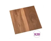 Panele podłogowe - vidaXL Samoprzylepne panele podłogowe, 20 szt., PVC, 1,86 m², brązowe - miniaturka - grafika 1