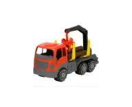 Samochody i pojazdy dla dzieci - Samochód PLASTO Ciężarówka z drewnem i dźwigiem 1678000BOX - miniaturka - grafika 1